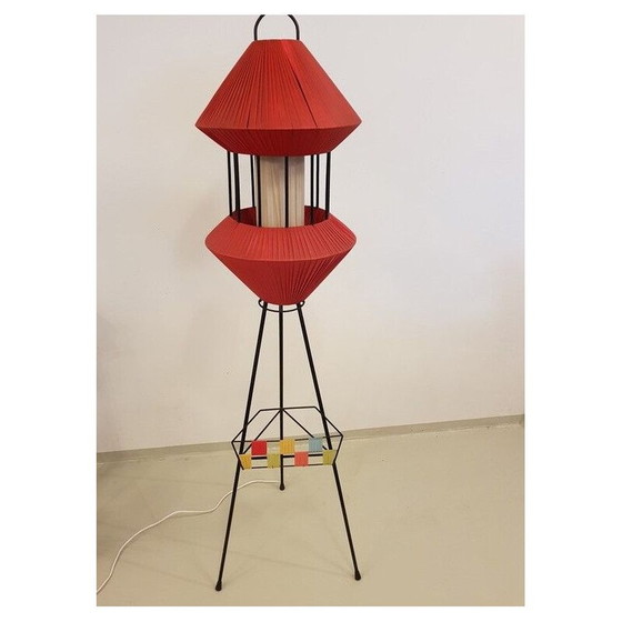 Image 1 of Vintage floor lamp on tripod, Italy 1950