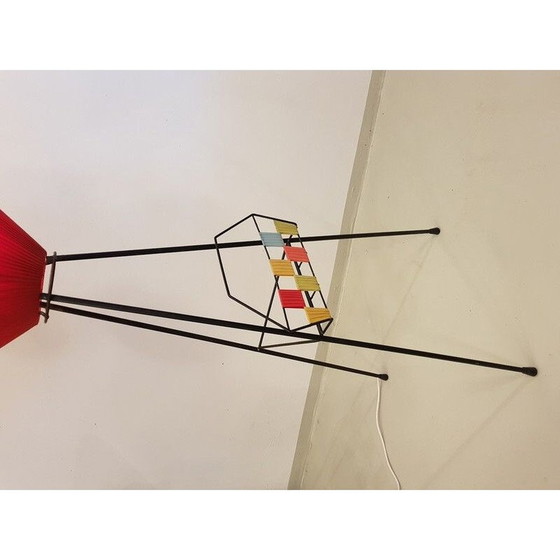 Image 1 of Vintage floor lamp on tripod, Italy 1950
