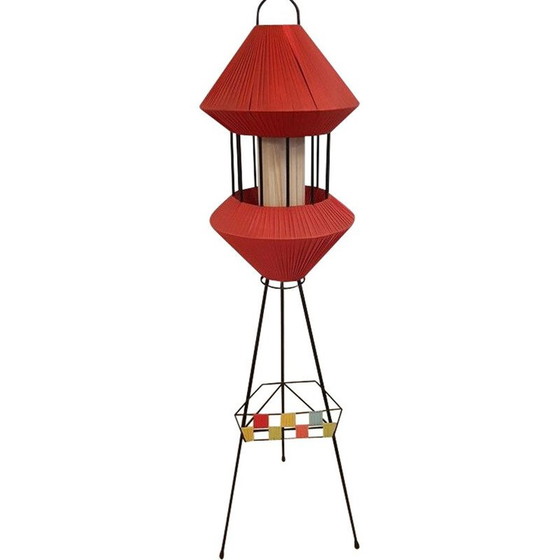 Image 1 of Vintage floor lamp on tripod, Italy 1950
