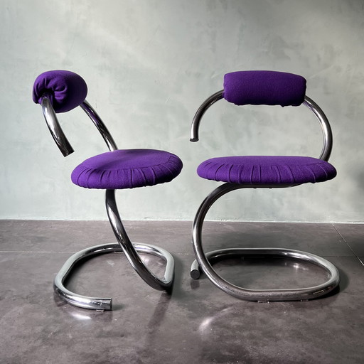 2X Giotto Stoppino Cobra Chairs