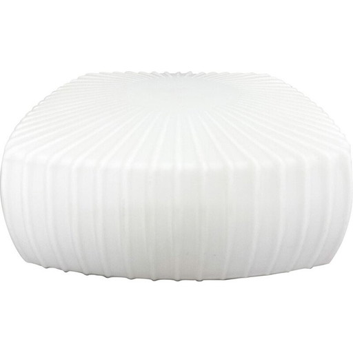 Vintage ceiling lamp in milky glass, Czechoslovakia 1970