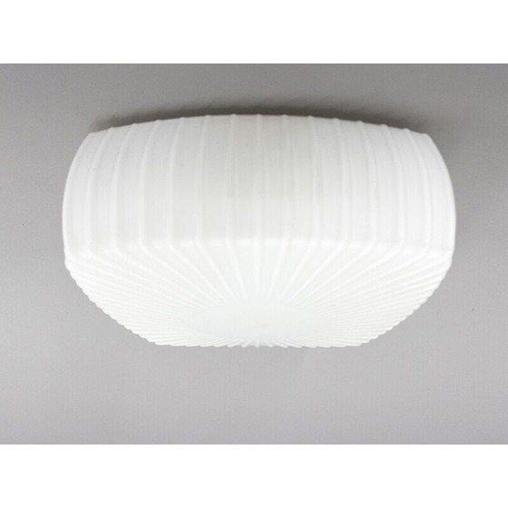 Image 1 of Vintage ceiling lamp in milky glass, Czechoslovakia 1970