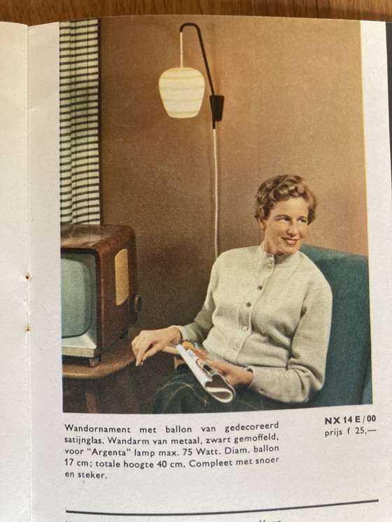Image 1 of Lampada da parete vintage Philips NX14 del 1959