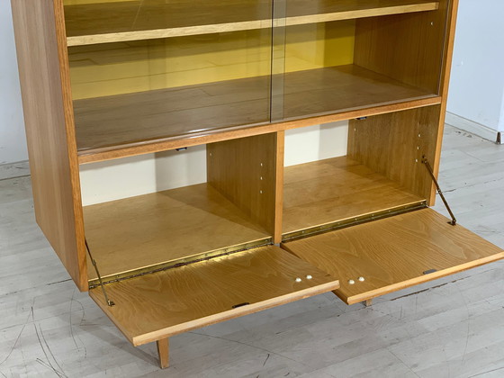 Image 1 of Mid - Century hellerau display cabinet highboard series 427/d