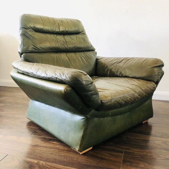 Image 1 of Pair of vintage leather armchairs by Gimson and Slater, 1970