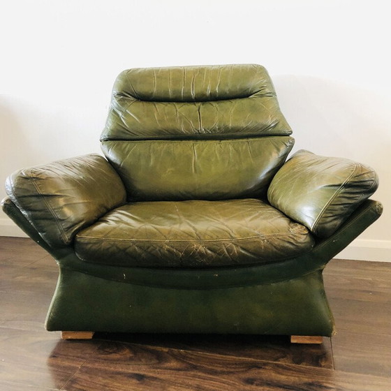 Image 1 of Pair of vintage leather armchairs by Gimson and Slater, 1970
