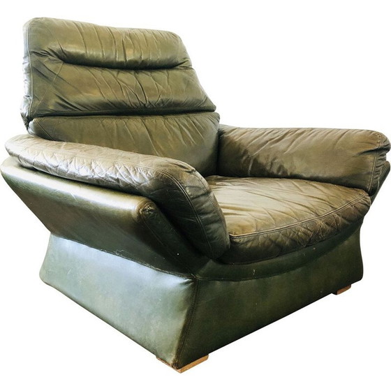 Image 1 of Pair of vintage leather armchairs by Gimson and Slater, 1970