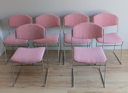 Set Of 6 70'S Design Chairs