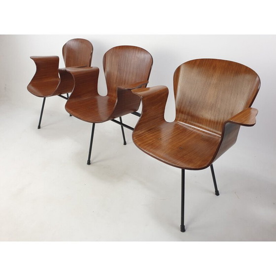 Image 1 of Mid century Italian 3-seat bench by Carlo Ratti, 1950s