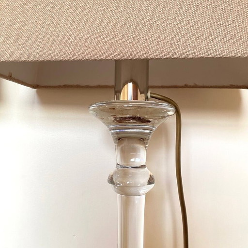 Pair of vintage Val Saint Lambert Tiffany table lamps by Ingo Mauro