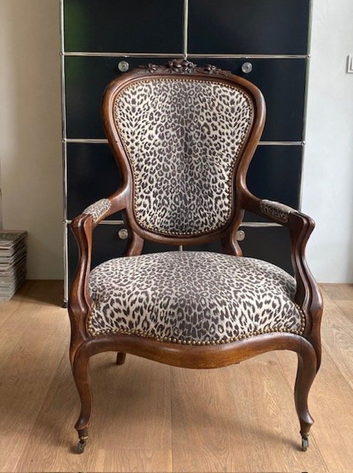 Antique Castle Throne Chair Baroque Original Ca.19th Century