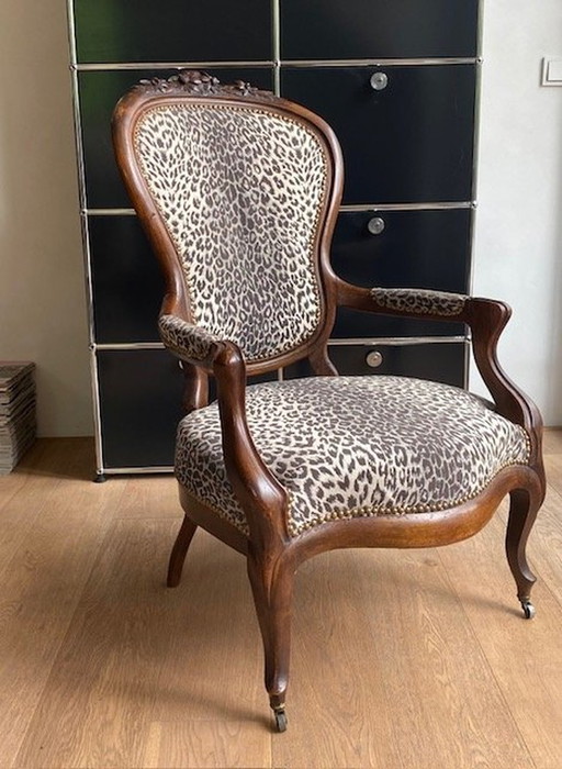 Antique Castle Throne Chair Baroque Original Ca.19th Century