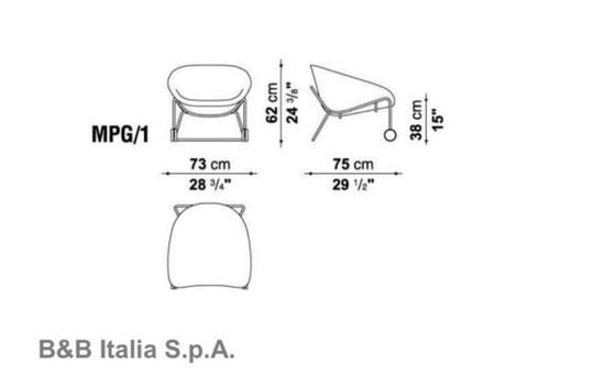 Image 1 of 2X Mart Armchair By Antonio Citterio For Bb Italia, 2003