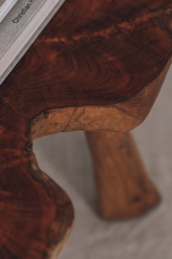 Image 1 of Brutalist tree trunk side table