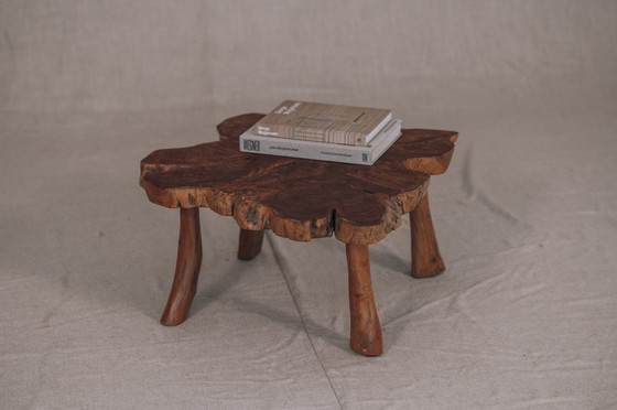 Image 1 of Brutalist tree trunk side table