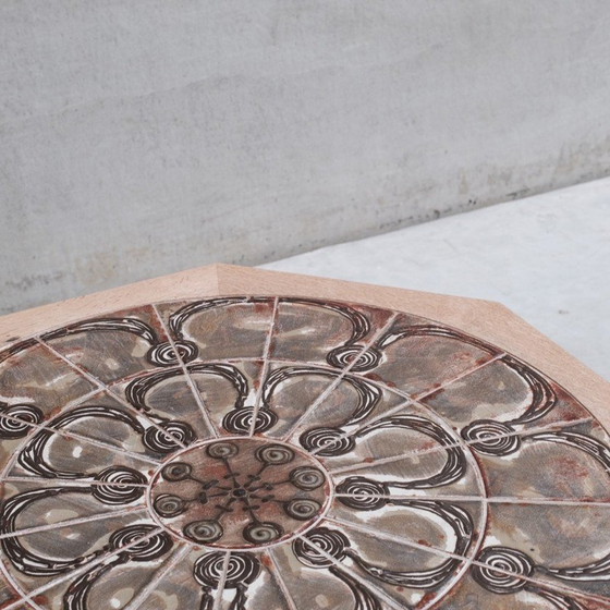 Image 1 of Vintage oak and ceramic coffee table, Denmark 1960