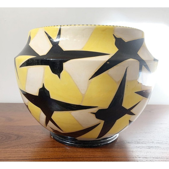 Image 1 of Vintage ceramic vase by Fenice Albisola for Manlio Trucco, Italy 1930