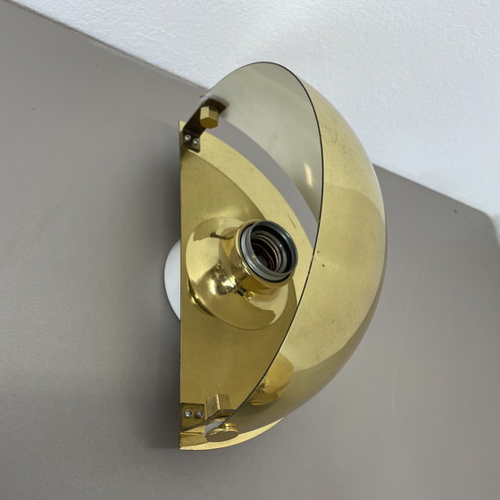 Image 1 of Set di 2 applique da parete minimaliste in ottone in stile Sciolari, Italia anni '80