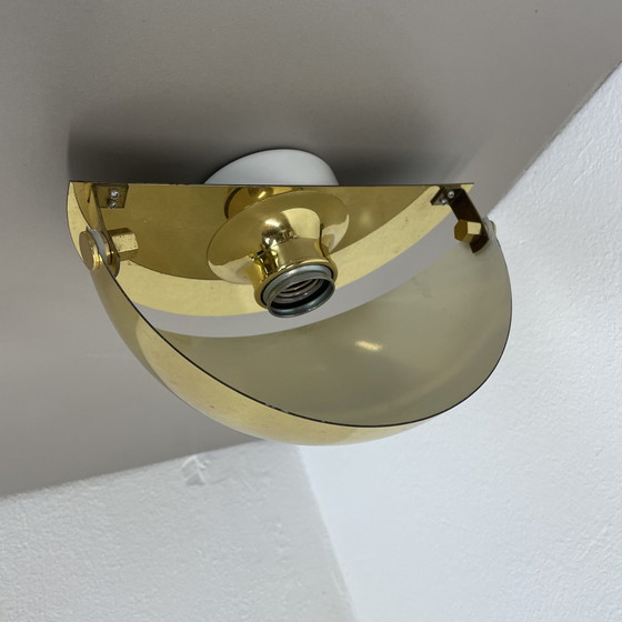 Image 1 of Set di 2 applique da parete minimaliste in ottone in stile Sciolari, Italia anni '80