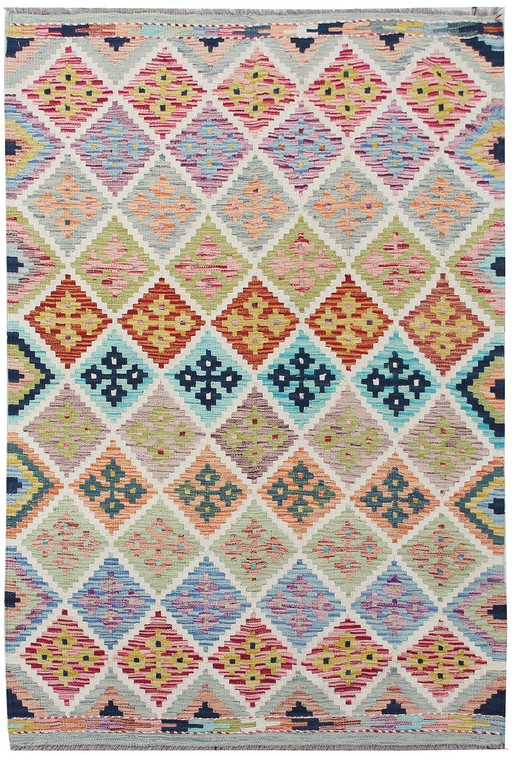 Afghan Kilim - 188 X 127 Cm - Handwoven