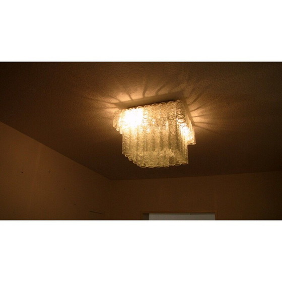 Image 1 of Vintage german Ice Glass Chandelier by Doria Leuchten - 1960s