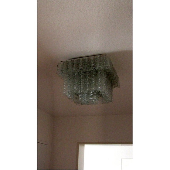 Image 1 of Vintage german Ice Glass Chandelier by Doria Leuchten - 1960s