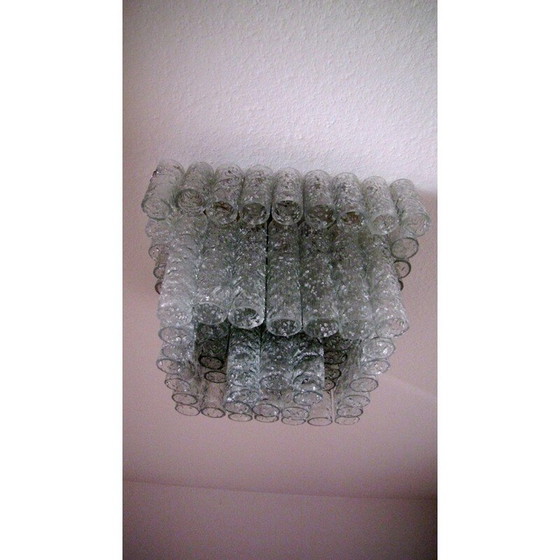 Image 1 of Vintage german Ice Glass Chandelier by Doria Leuchten - 1960s