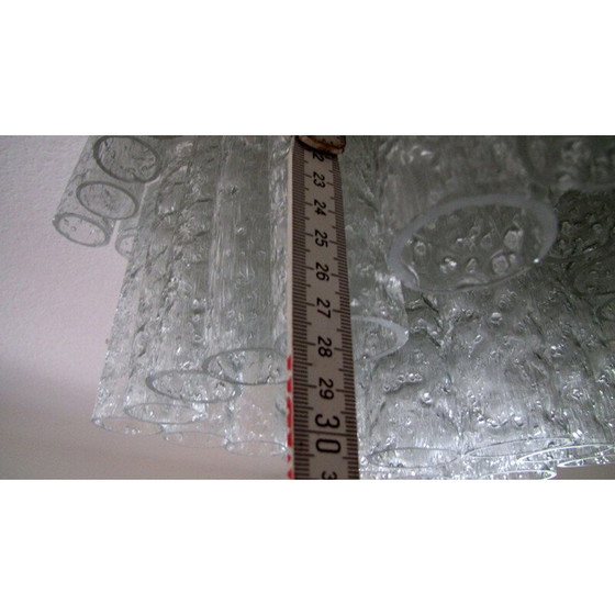 Image 1 of Vintage german Ice Glass Chandelier by Doria Leuchten - 1960s