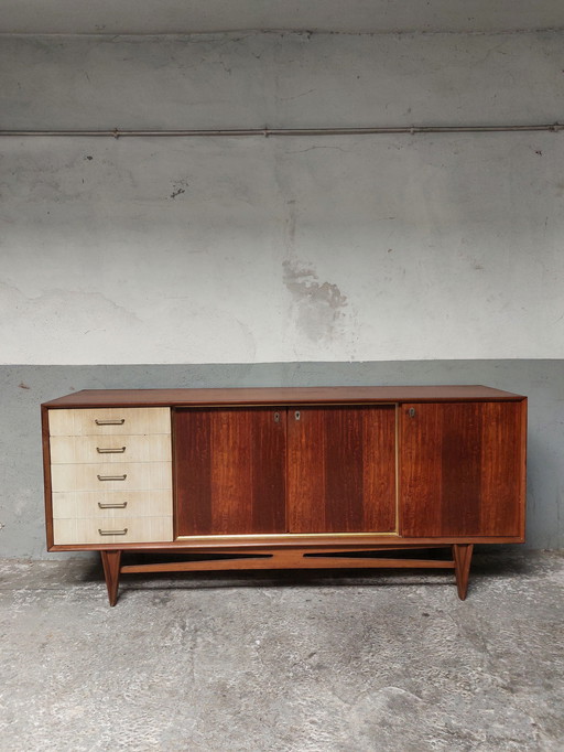 Buffet en peau de van du Mid Century