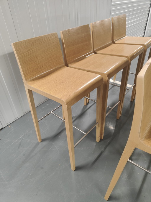 8x Pedrali Barstool Young 426 oak