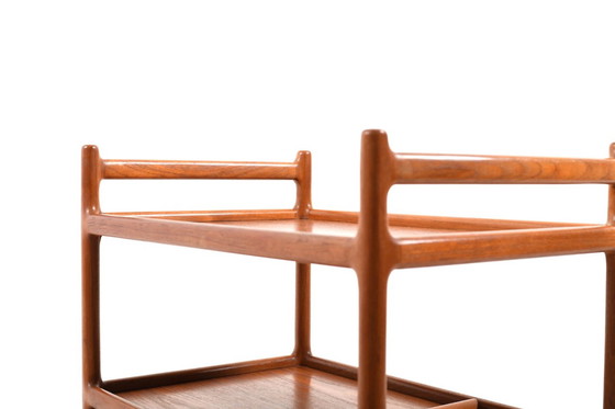 Image 1 of Mid-Century Danish Teak Serving Trolley by Johannes Andersen for CFC Silkeborg