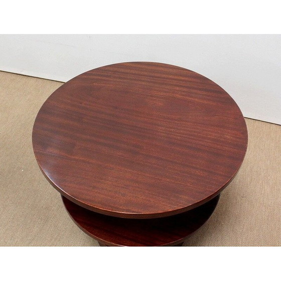 Image 1 of Vintage Art Deco solid mahogany coffee table, 1930
