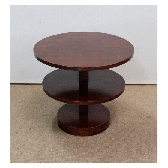 Image 1 of Vintage Art Deco solid mahogany coffee table, 1930