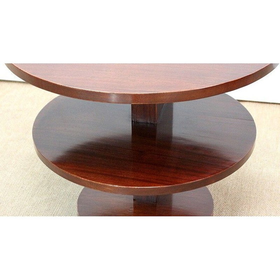 Image 1 of Vintage Art Deco solid mahogany coffee table, 1930