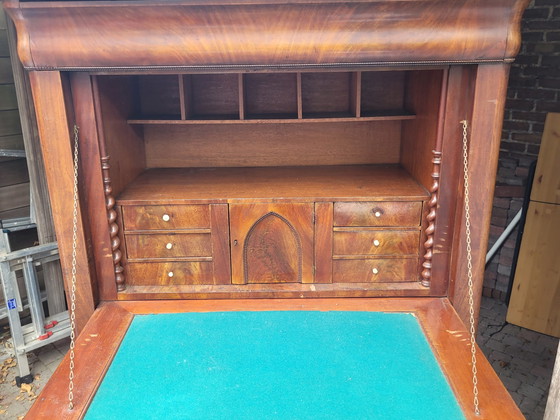 Image 1 of Biedermeier mahogany secretaire