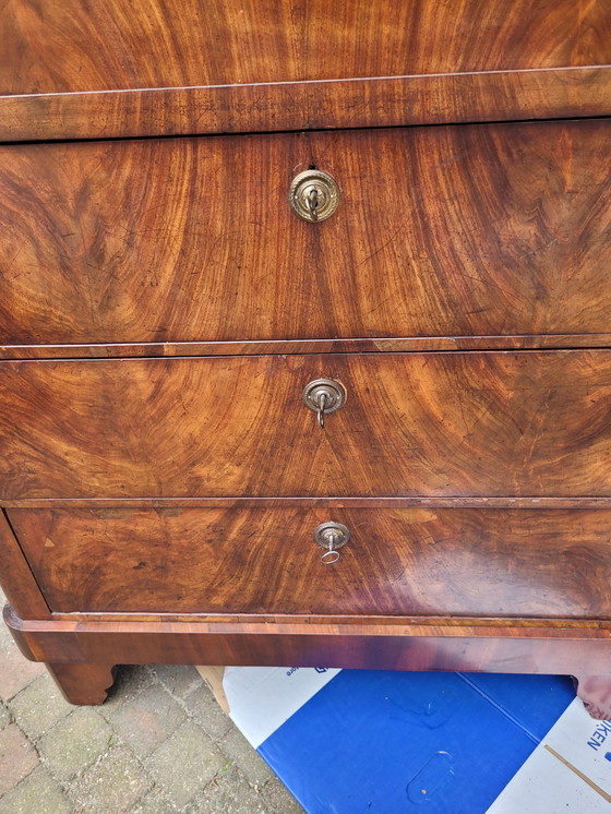 Image 1 of Biedermeier mahogany secretaire