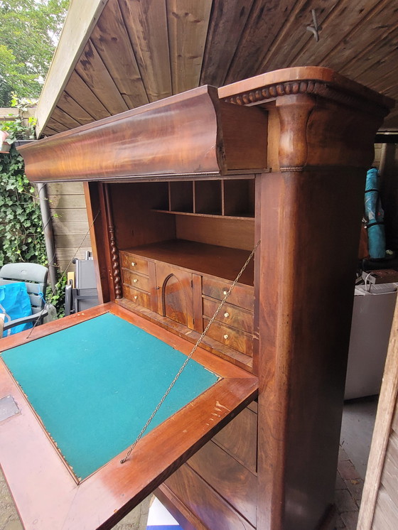 Image 1 of Biedermeier mahogany secretaire