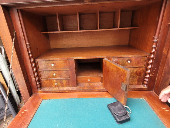 Image 1 of Biedermeier mahogany secretaire