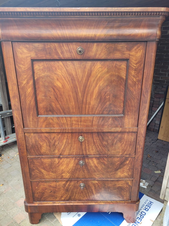 Image 1 of Biedermeier mahogany secretaire