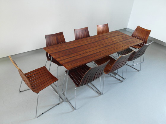 Image 1 of Chaises de salle à manger en bois courbé Tønnestav par Kurt S Rungsøe pour Tynes Møbelfabrikk, Norvège 1960.