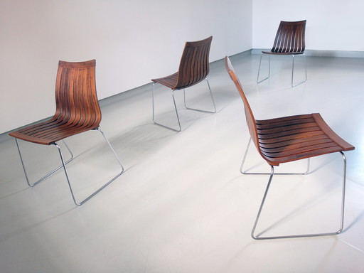 Chaises de salle à manger en bois courbé Tønnestav par Kurt S Rungsøe pour Tynes Møbelfabrikk, Norvège 1960.