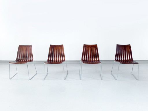 Chaises de salle à manger en bois courbé Tønnestav par Kurt S Rungsøe pour Tynes Møbelfabrikk, Norvège 1960.