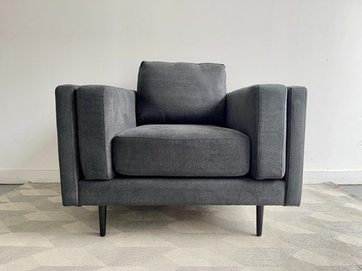 Contemporary Dark Grey Sandringham Armchair