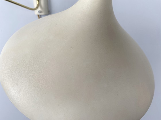 Image 1 of Gebrüder Cosack Wall Lamp with Swivel Arm and cream white Lamp Shade