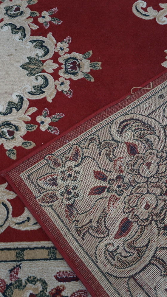 Image 1 of Tapis oriental rouge/beige et vert, 267 x 180 cm