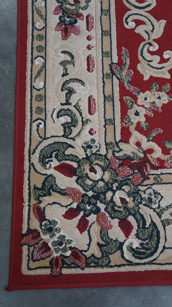 Image 1 of Tapis oriental rouge/beige et vert, 267 x 180 cm