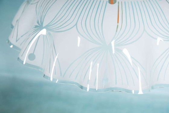 Image 1 of Space age glass pendant lamp 70s, Vintage glass pendant Sweden