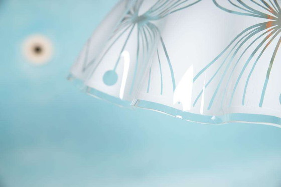 Image 1 of Space age glass pendant lamp 70s, Vintage glass pendant Sweden