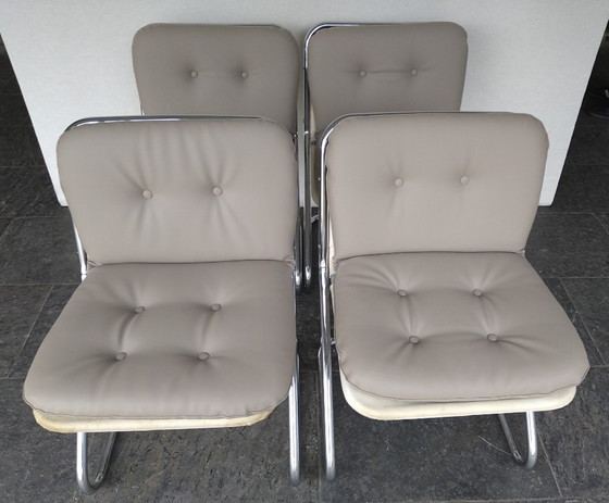Image 1 of Chaises de salle à manger design vintage 4 pièces.