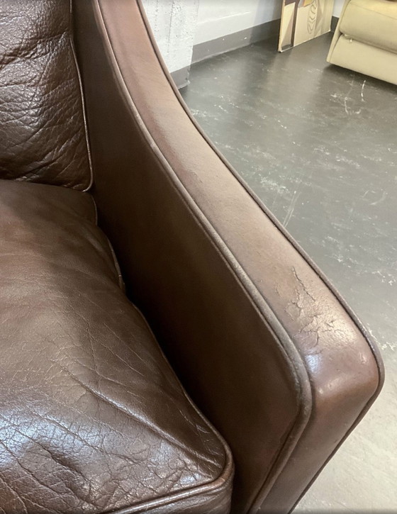 Image 1 of Borge Mogensen model 2204 Leather wing Armchairs